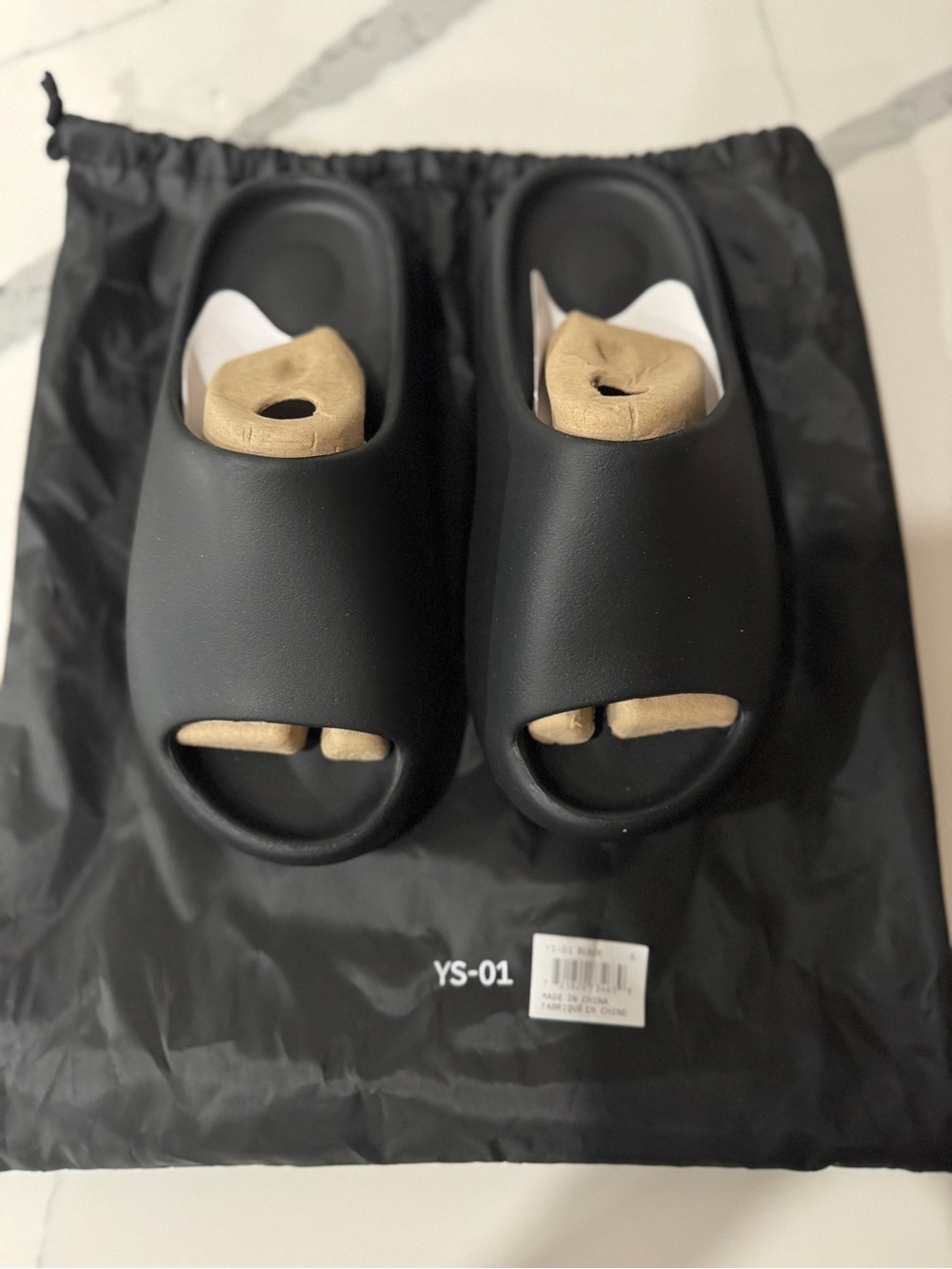 Black Slide Sandals YS-01